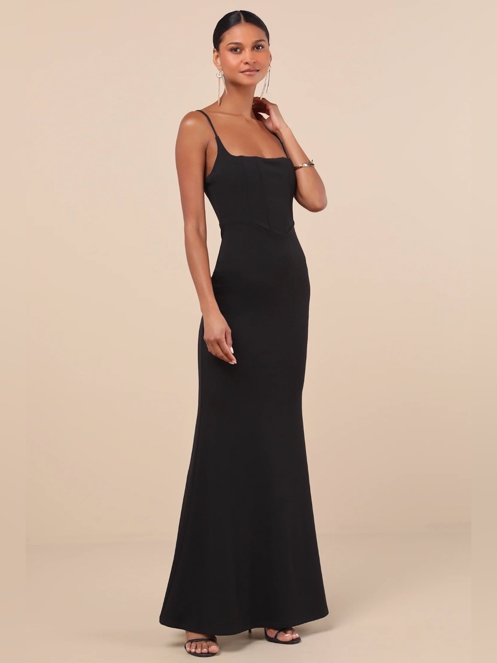 Imre Black Sleeveless Mermaid Maxi Dress XS NWT